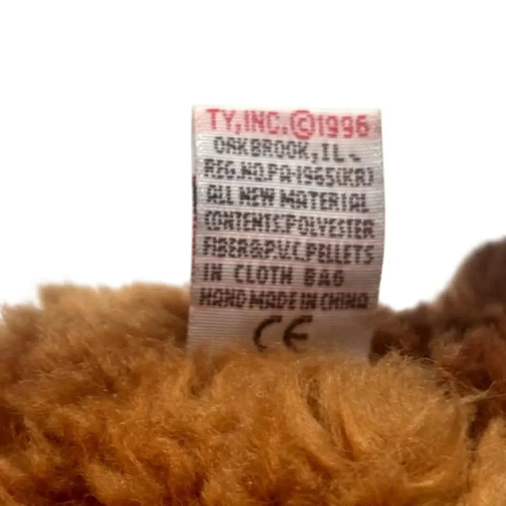 Vintage 1996 TY Classic Chips Brown Puppy Dog Plush Floppy 18